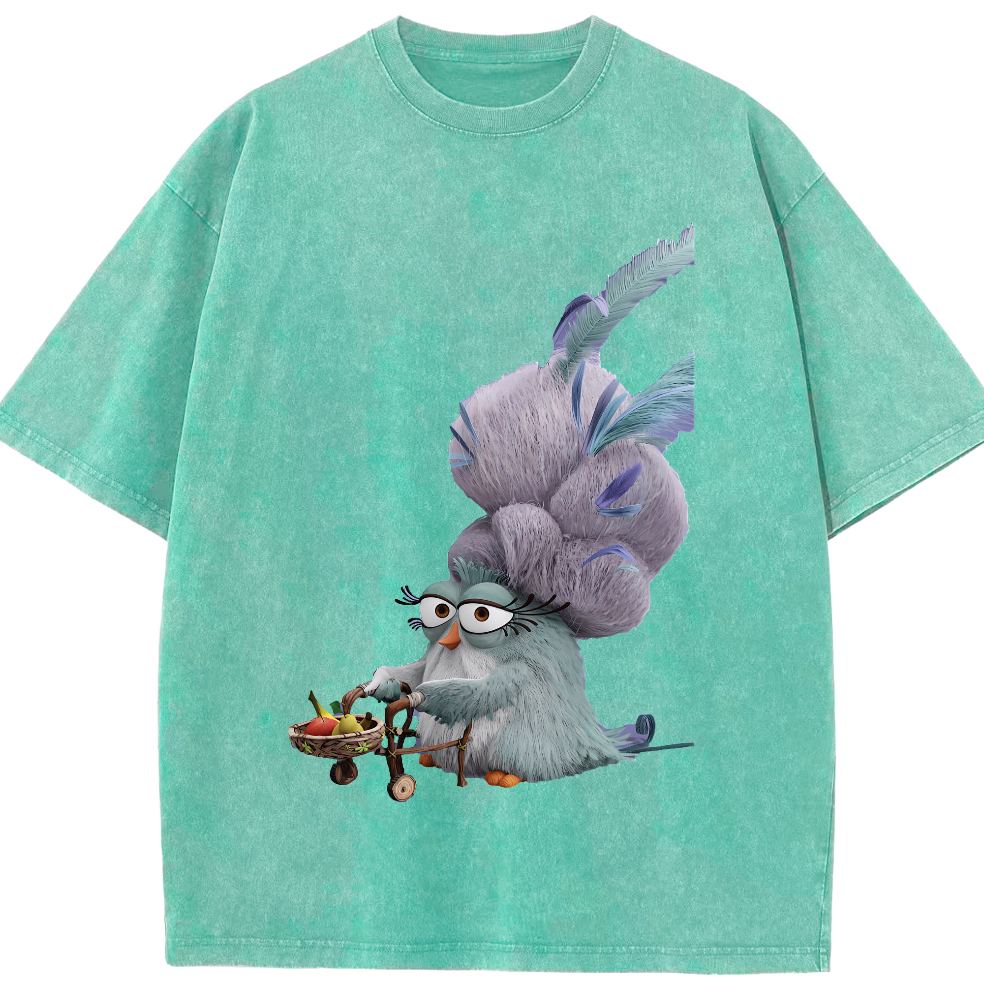 （画像用） Angry Birds アングリーバード 綿100% ヴィンテージ風 半袖Tシャツ（フロントプリント）
